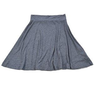 Old Navy Women Size S Midi Skirt Gray Solid Polyester
